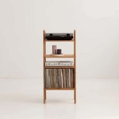 Vinilo, Ahşap, 114x50, Tik Renk, Kitaplık Ve Pikap Standı CPT4672-50