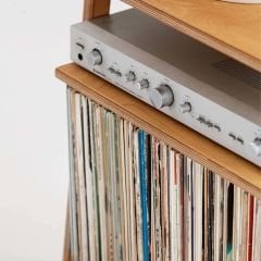 Vinilo, Ahşap, 114x50, Tik Renk, Kitaplık Ve Pikap Standı CPT4672-50