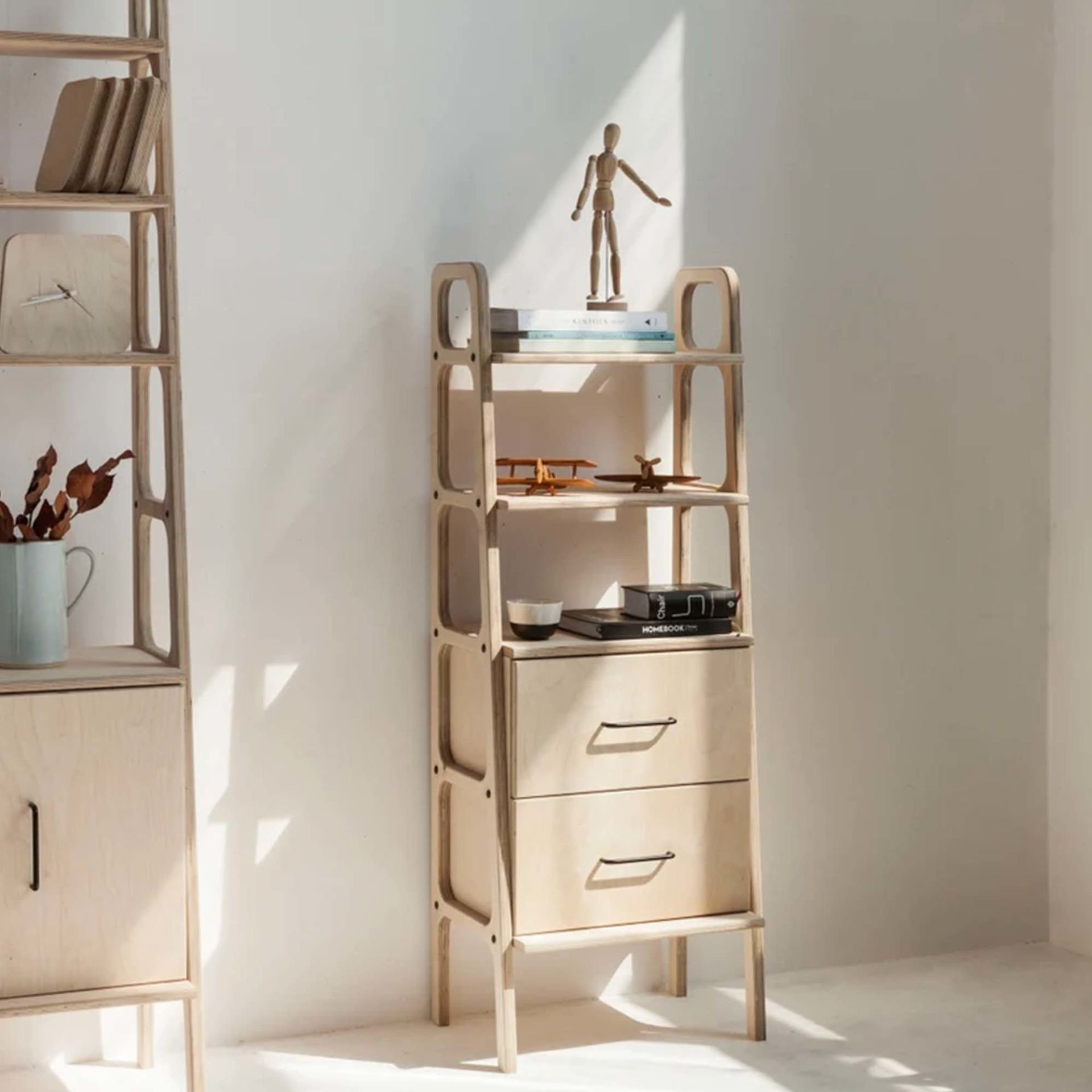 Stanza, Ahşap, 140x50, Natural Renk,  Kitaplık ve Raf Ünitesi, CPT4677-50