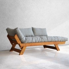Adalar Masif Tik-Gri Renk 2li Kanepe CPT8101-210