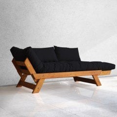 Adalar Masif Tik-Siyah Renk 2li Kanepe CPT8105-210