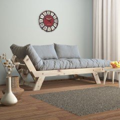 Adalar Masif Natural-Gri Renk 2li Kanepe CPT8107-210