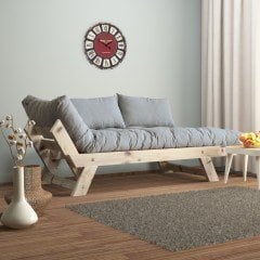 Adalar Masif Natural-Gri Renk 2li Kanepe CPT8107-210
