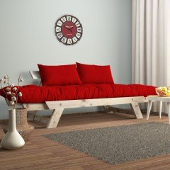 Adalar Masif Natural-Kırmızı Renk 2li Kanepe CPT8108-210
