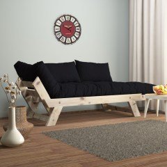 Adalar Masif Natural-Siyah Renk 2li Kanepe CPT8111-210
