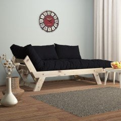 Adalar Masif Natural-Siyah Renk 2li Kanepe CPT8111-210