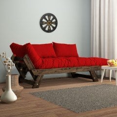 Adalar Masif Ceviz-Kırmızı Renk 2li Kanepe CPT8114-210