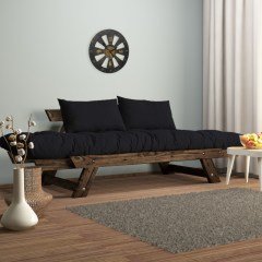 Adalar Masif Ceviz-Siyah Renk 2li Kanepe CPT8117-210