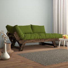 Adalar Masif Ceviz-Yeşil Renk 2li Kanepe CPT8118-210