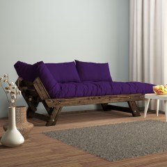 Adalar Masif Ceviz-Mor Renk 2li Kanepe CPT8121-210