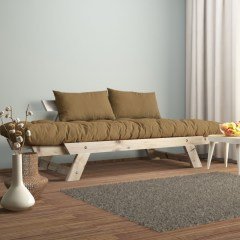 Adalar Masif Natural-Camel Renk 2li Kanepe CPT8122-210