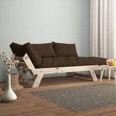Adalar Masif Natural-Kahve Renk 2li Kanepe CPT8123-210