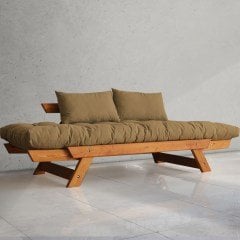 Adalar Masif Tik-Camel Renk 2li Kanepe CPT8125-210