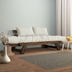 Adalar Masif Ceviz-Kırık Beyaz Renk 2li Kanepe CPT8128-210