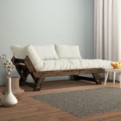 Adalar Masif Ceviz-Kırık Beyaz Renk 2li Kanepe CPT8128-210