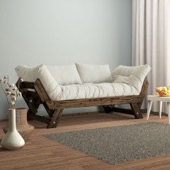 Adalar Masif Ceviz-Kırık Beyaz Renk 2li Kanepe CPT8128-210