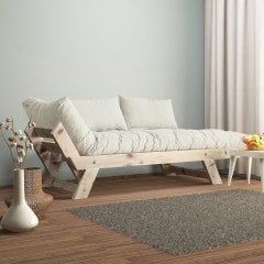 Adalar Masif Natural-Kırık Beyaz Renk 2li Kanepe CPT8129-210