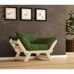 Adalar Masif Natural-Yeşil Renk Berjer CPT8150-140
