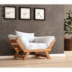 Adalar Masif Tik-Kırık Beyaz Renk Berjer CPT8151-140