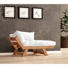 Adalar Masif Tik-Kırık Beyaz Renk Berjer CPT8151-140