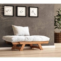 Adalar Masif Tik-Kırık Beyaz Renk Berjer CPT8151-140
