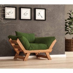 Adalar Masif Tik-Yeşil Renk Berjer CPT8160-140