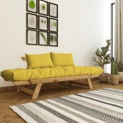 Adalar Masif Natural-Sarı Renk 2li Kanepe CPT8169-210