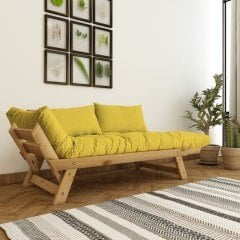 Adalar Masif Natural-Sarı Renk 2li Kanepe CPT8169-210