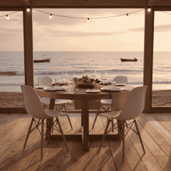 Luna, Ağaç Ayaklı, 1 Adet, Beyaz Eames Sandalye