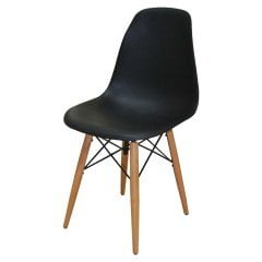Luna Ağaç Ayaklı Siyah Sandalye SND3006-SYH