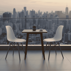 Luna, Ağaç Ayaklı, 2 Adet, Beyaz Eames Sandalye