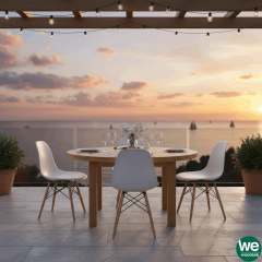 Luna Ağaç Ayaklı 2 ADET Beyaz Sandalye SND3007-2BYZ