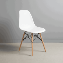 Luna, Ağaç Ayaklı, 4 Adet, Beyaz Eames Sandalye