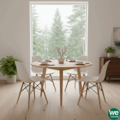 Luna Ağaç Ayaklı 4 ADET Beyaz Sandalye SND3009-4BYZ