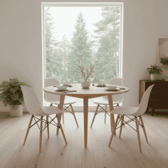 Luna, Ağaç Ayaklı, 4 Adet, Beyaz Eames Sandalye