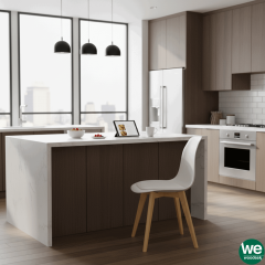 Monza Ağaç Ayaklı, Minderli, Beyaz Sandalye SND3014-1BYZ