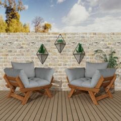 Adalar Tik-Gri Renk, 1+1 Bahçe Takımı CPT8527-11TG