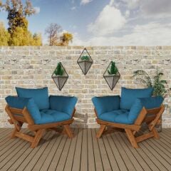 Adalar Tik-Mavi 1+1 Bahçe Takımı CPT8531-11TM