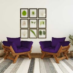 Adalar Tik-Mor 1+1 Bahçe Takımı CPT8532-11TM
