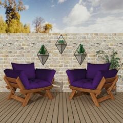 Adalar Tik-Mor 1+1 Bahçe Takımı CPT8532-11TM