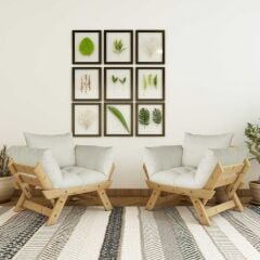 Adalar Natural-Kırık Beyaz Renk, 1+1 Bahçe Takımı CPT8551-11NB