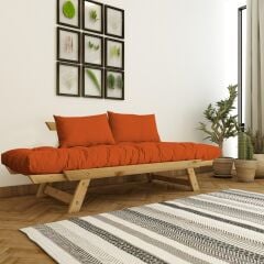 Adalar Masif Natural-Turuncu Renk 2li Kanepe CPT8171-210