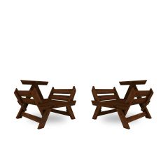 Adalar Ceviz-Mor Renk, 1+1 Bahçe Takımı CPT8558-CM