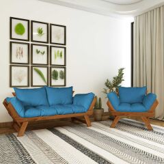 Adalar Tik-Mavi Renk, 2+1 Bahçe Takımı CPT8570-21TM