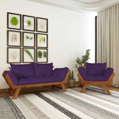 Adalar Tik-Mor Renk, 2+1 Bahçe Takımı CPT8571-21TM