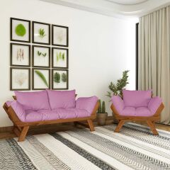 Adalar Tik-Pembe Renk, 2+1 Bahçe Takımı CPT8572-21TP