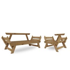 Adalar Natural-Kırık Beyaz Renk, 2+1+1 Bahçe Takımı CPT8616-211NB