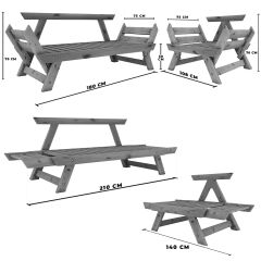 Adalar Ceviz-Mavi Renk, 2+1+1 Bahçe Takımı CPT8635-211CM