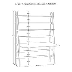 Argos Ahşap Çalışma Masası 120X190 Tik Renk CPT4626-190