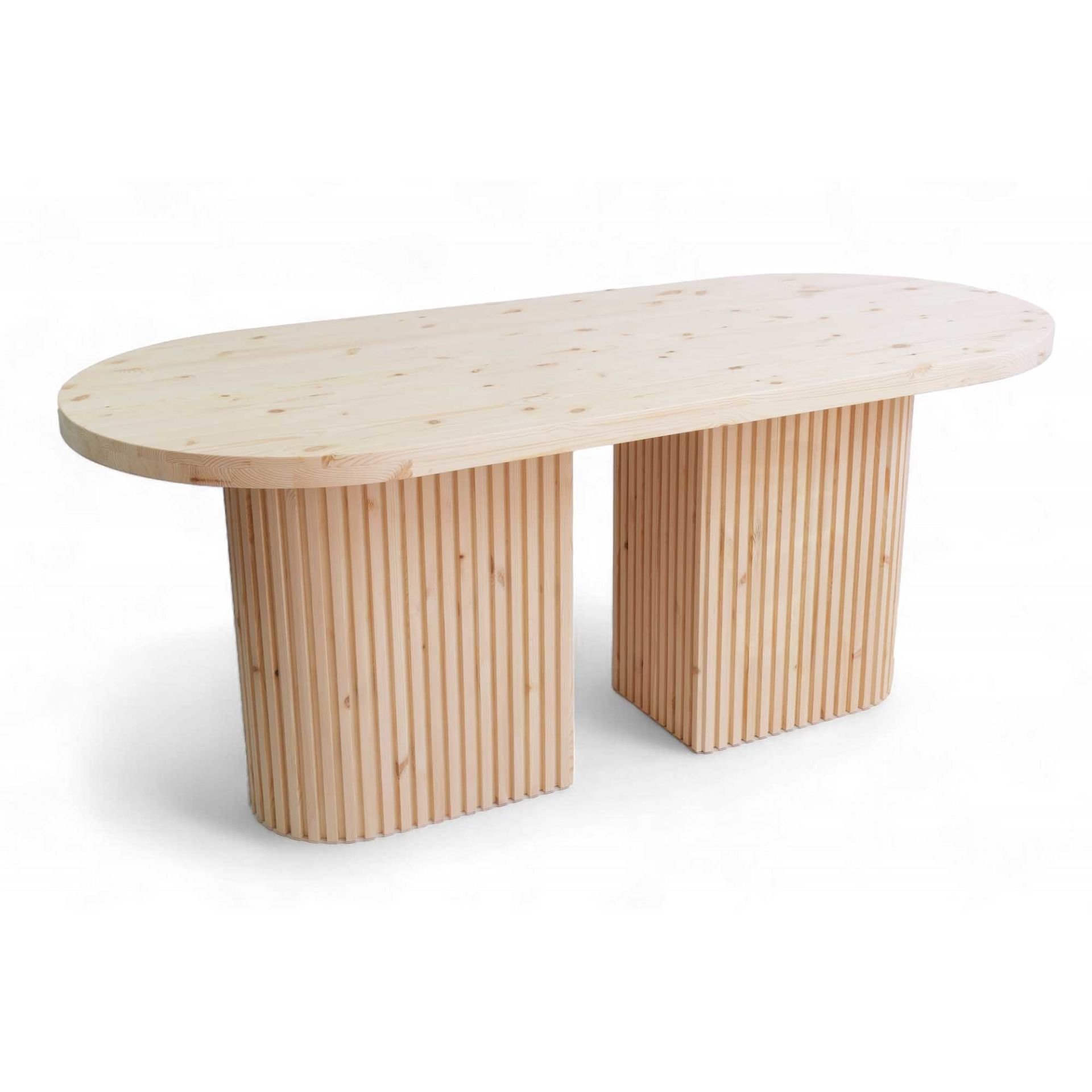 Verona Masif Ahşap Masa 180x80 Natural Renk CPT7801-180